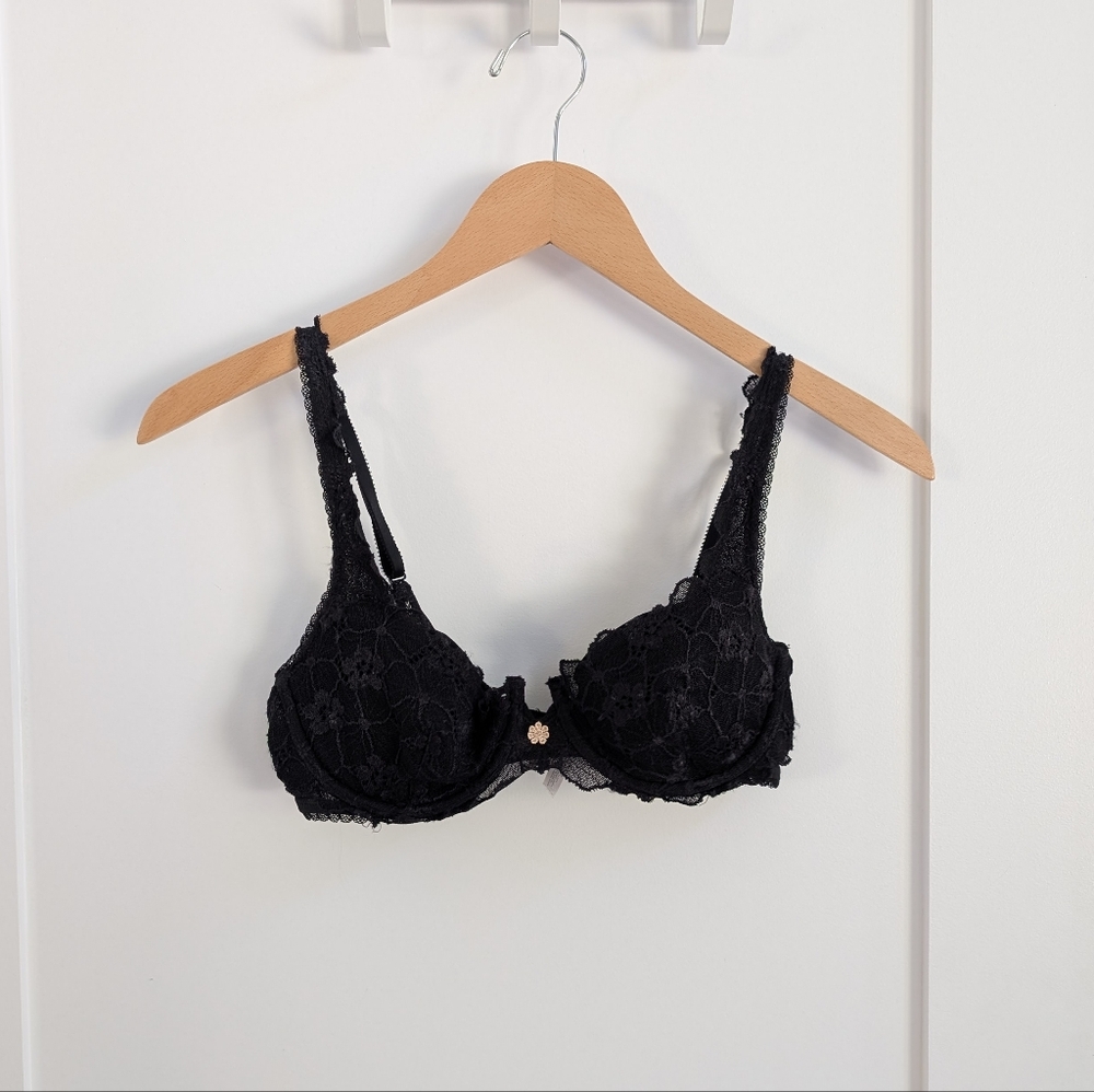 ✨4 for 12 Victoria’s Secret Black Lace Balconet Bra Size 34B